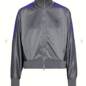 Adidas by Stella McCartney Printed fleece track jacket steel grey L